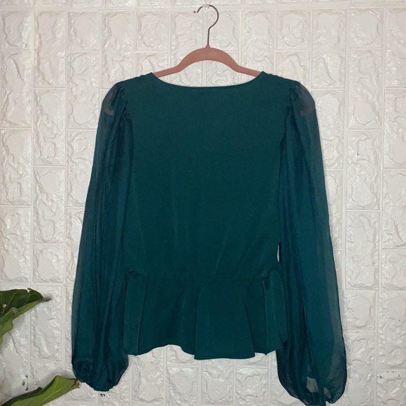 Bell Sleeve | Peplum Blouse | Date Night - Picture 2 of 2